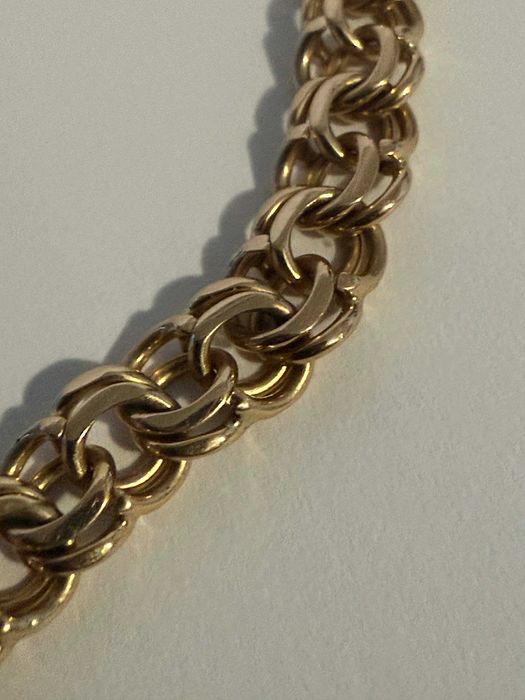 Złota Bransoletka 585 – Splot Garibaldi – 11,85g – Masywna / Lita