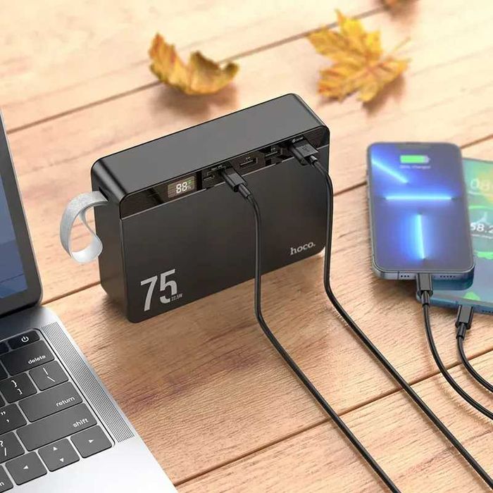 Павербанк 75000mAh HOCO J94 PD20W QC3.0 Power Bank швидка зарядка для роутера iPhone Samsung Xiaomi Android  ОПТ / Роздріб