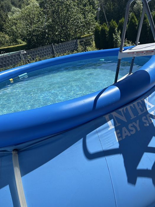 Basen Intex 457 × 122 cm + pompa + drabinka + pokrywa solarna