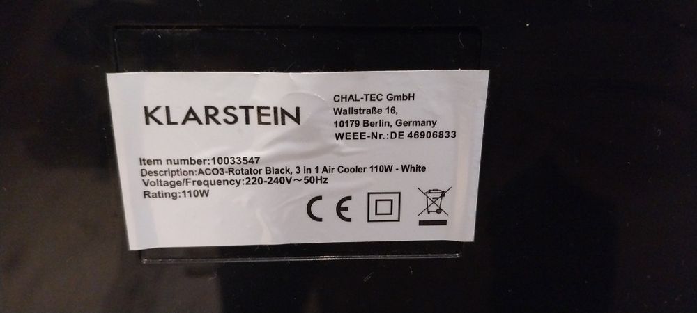 Wentylator Klimator KLARSTEIN