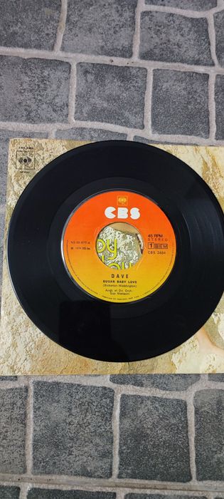 Vinil Single 7" Dave – Sugar Baby Love (1974) - Edição Portuguesa CBS