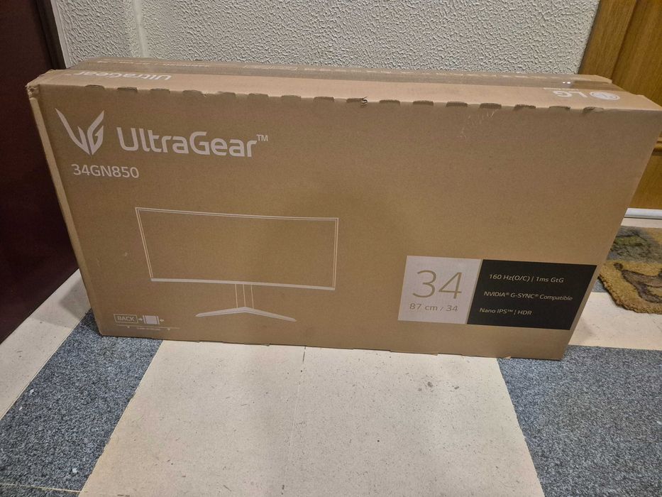 Monitor Gaming LG 34" Ultragear Curvo 34GN850-B Nano IPS 1ms QHD 160Hz