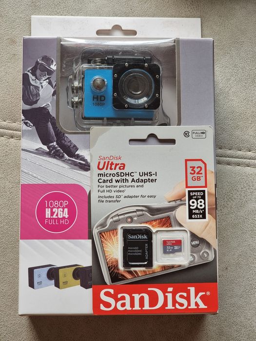 Camera Sport HD com SanDisk Ultra 32Gb
