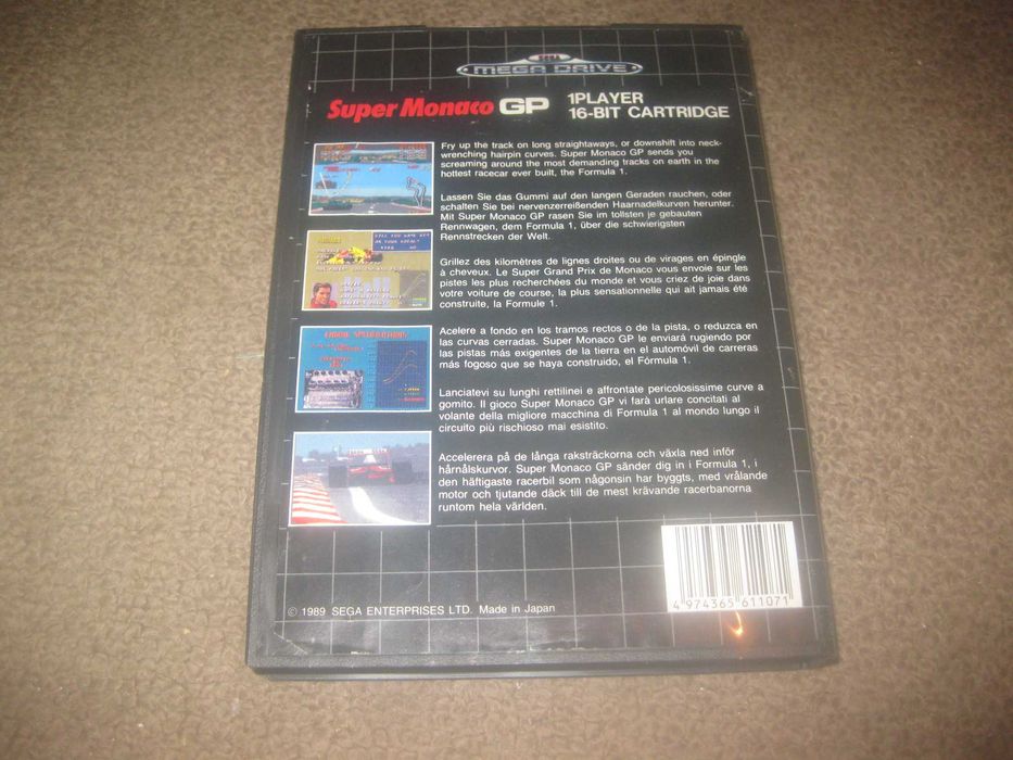 Jogo "Super Monaco GP" para Sega Mega Drive