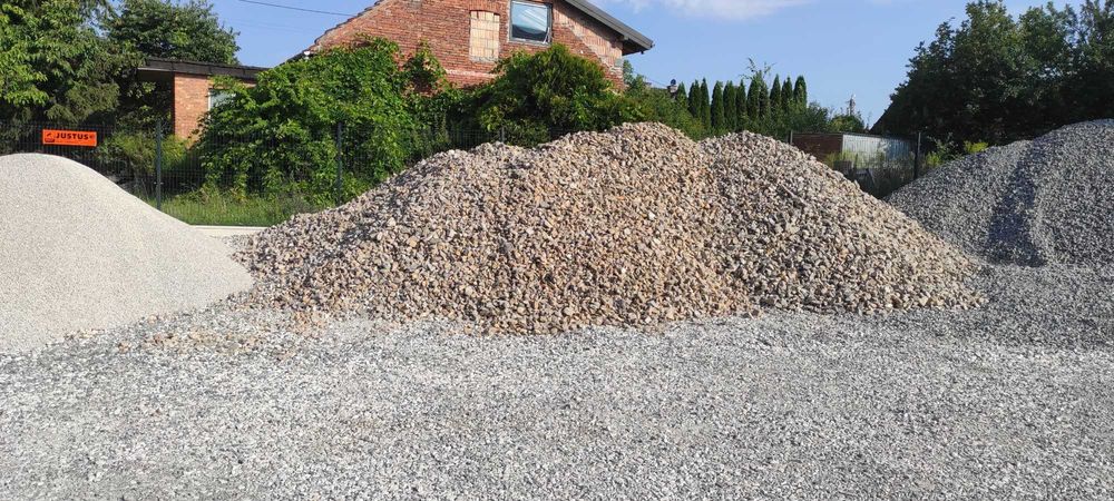 Pospółka kamień grys otoczak piasek wysiewka tłuczeń transport Kraków