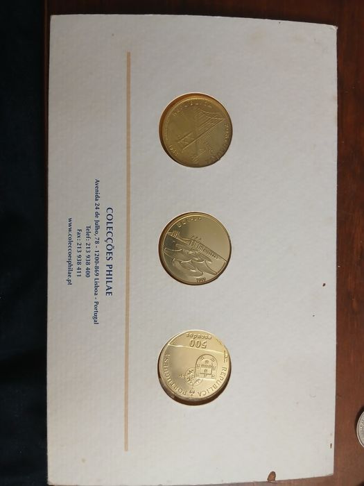 Moedas prata pontes Portuguesas