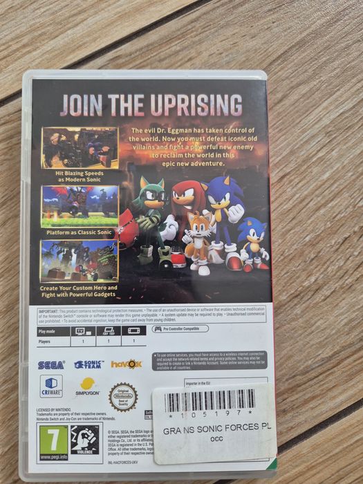 Sonic Forces, Nintendo Switch