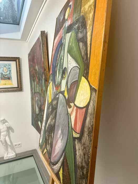 Kompozycja figuralna Obraz Abstrakcyjny Jež 1967 Kubizm Mega Sztuka