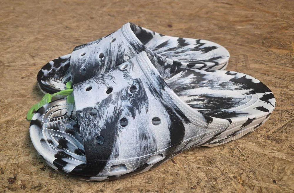 Шльопанці Crocs Classic Marbled Icon Slide, М7-М13, 100% оригінал