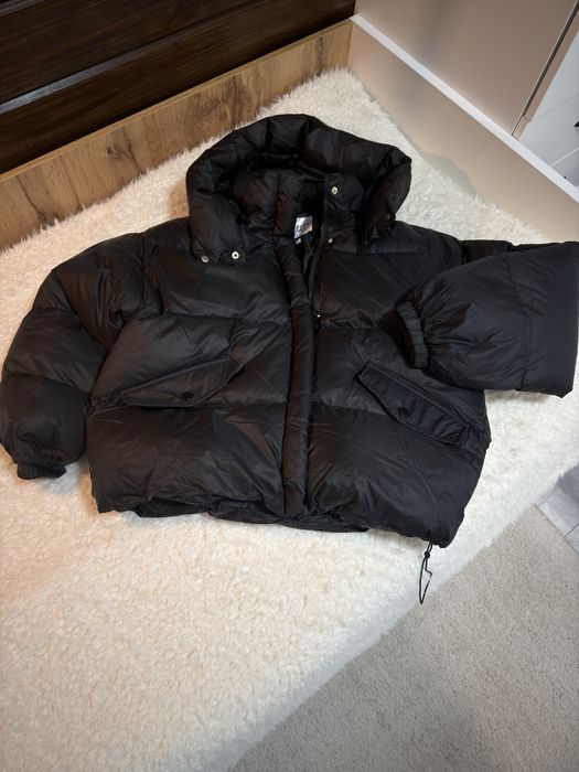 Курточка пуфер чорна XL
