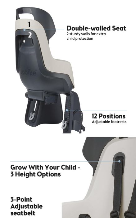 Cadeira Bicicleta Traseira GO Porta-Bagagem com Mik-HD