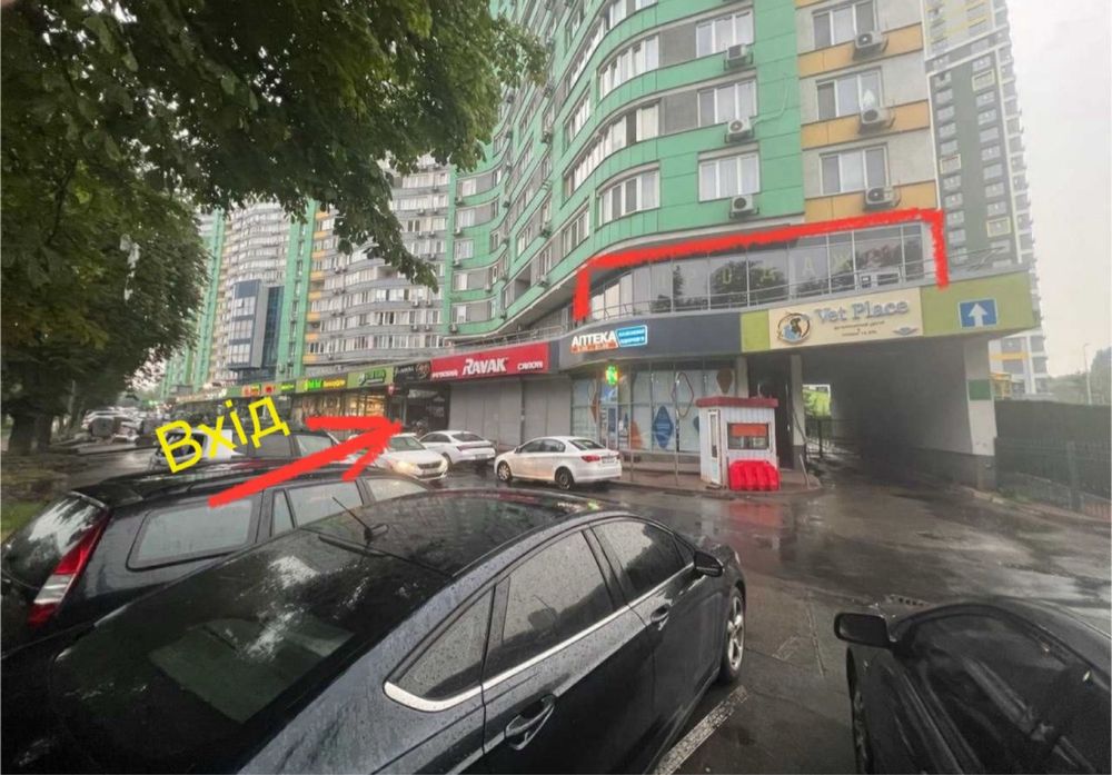 Оренда приміщення 157м2, вул. Вишгородська 45 ЖК Паркове місто. Без %