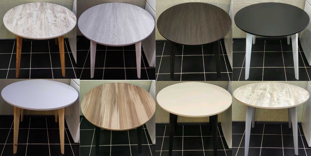 Крулий СТІЛ РОЗКЛАДНИЙ 80 90 100 105 120 Сірий Білий Дерев'яний Беж