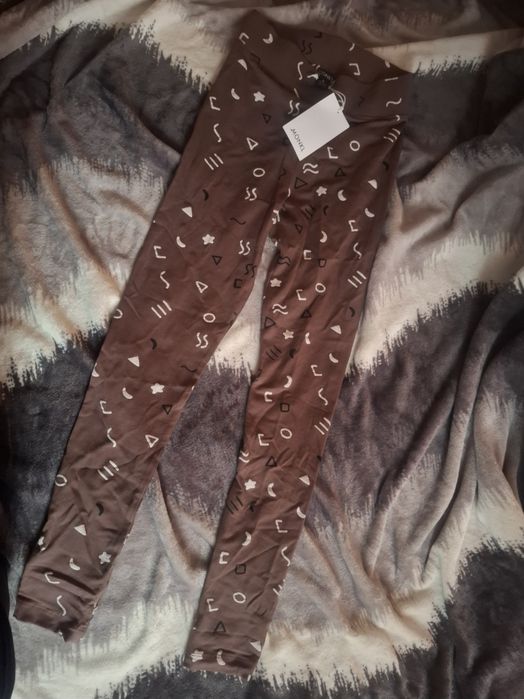 Legginsy Monki brązowe XS 34 nowe z metką