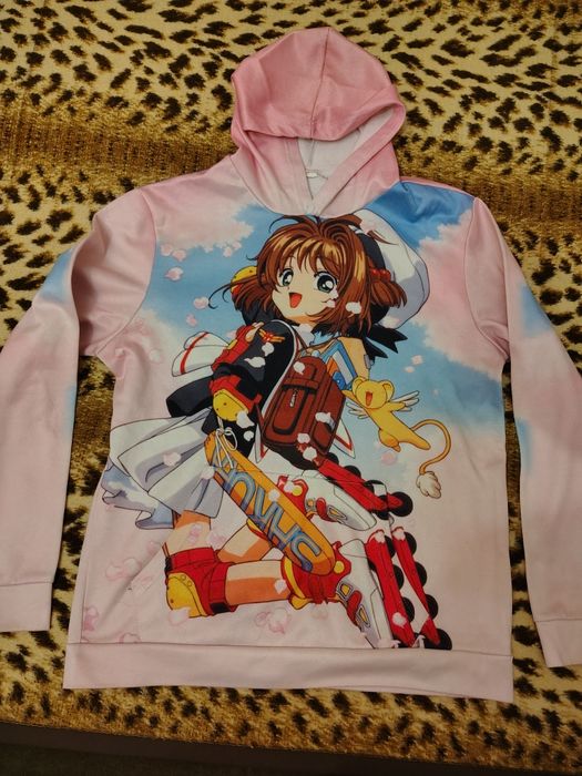 Яскраве та стильне худі з принтом аніме «Сакура — збирачка карт» (Cardcaptor Sakura)