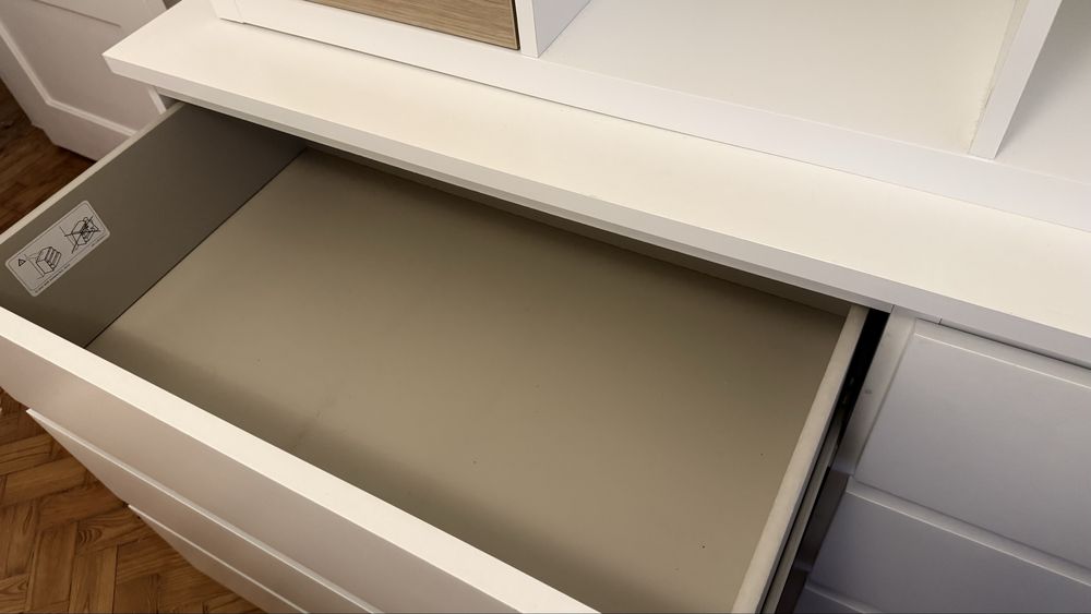 Cómoda branca com 6 gavetas (160 x 78 cm) - IKEA MALM