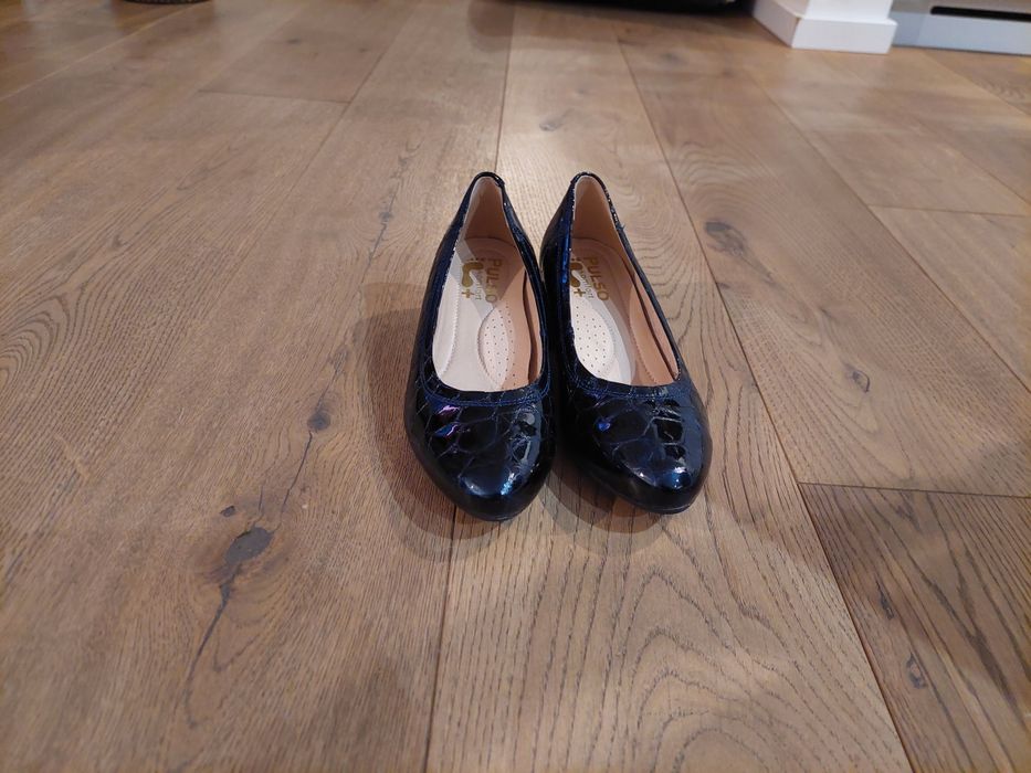 Buty czułenka dziewczęce naturalna skóra 35