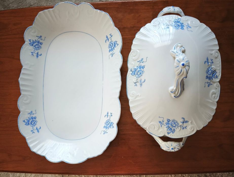 Terrina e prato cerâmica