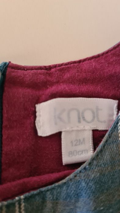 Vestidinho de menina Knot, tam. 12 Meses