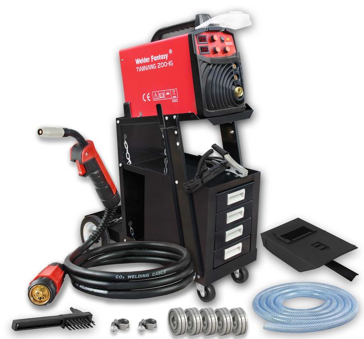 APARELHO SOLDA Welder Fantasy TWINMIG 200A-IG 2 em 1 + Carrinho