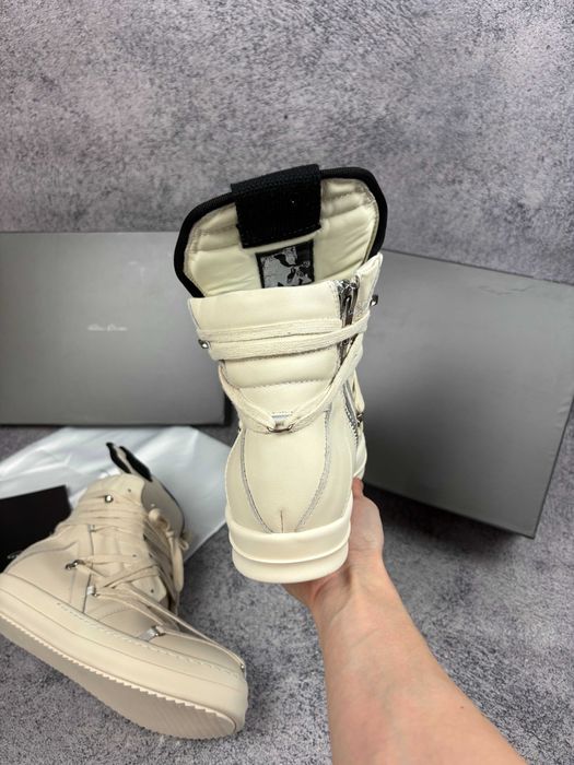 Ботинки Rick Owens Geobasket Megalace White рик овенс мегалейс