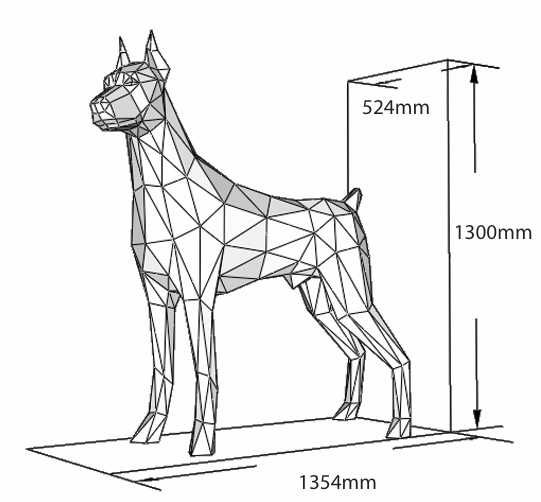 LINDO CÃO  ART METAL DECORAÇÃO JARDIM ESTATUA