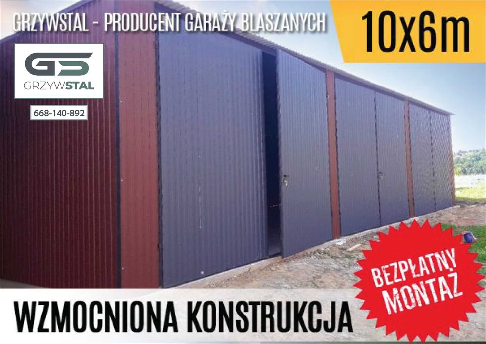 Garaż Blaszany |Wiata |Hala|Magazyn Rolniczy|Blaszak - GRZYWSTAL*