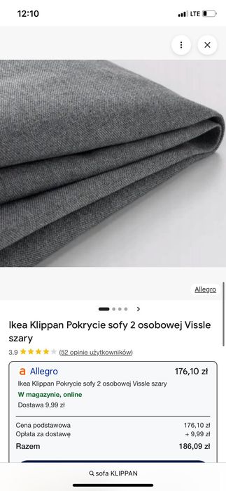 Pokrowiec Sofa ikea KLIPPAN