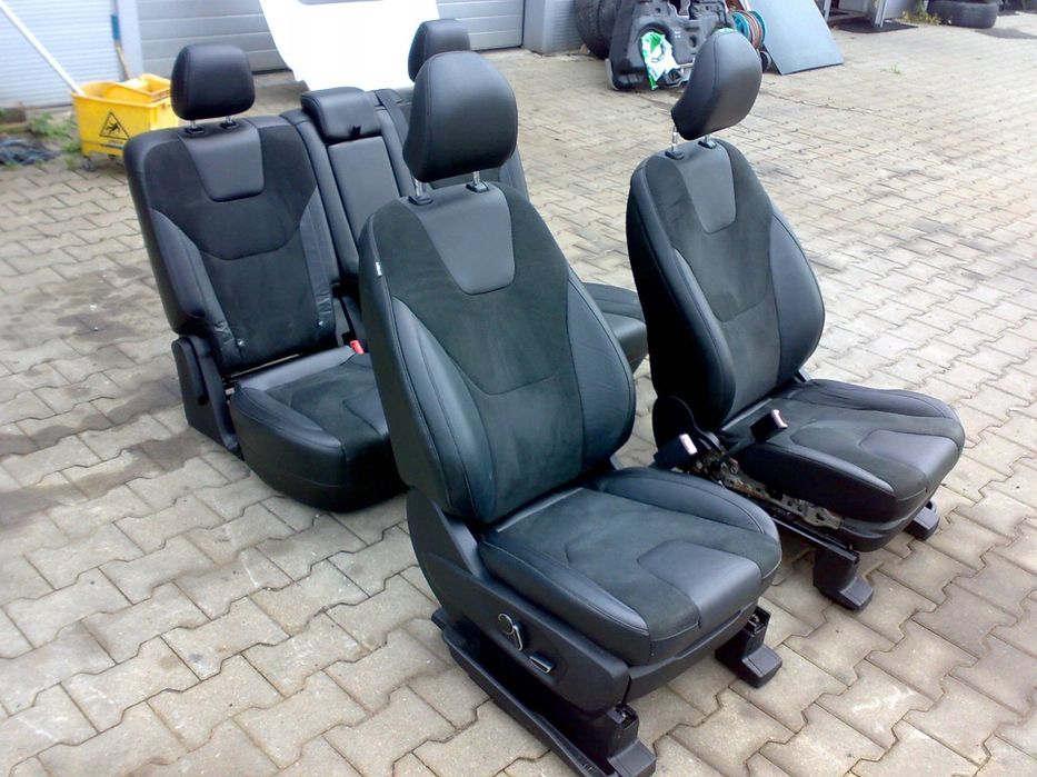 ford edge mk2 2015 2018 fotel fotele kanapa czarna skóra alcantara elektry.