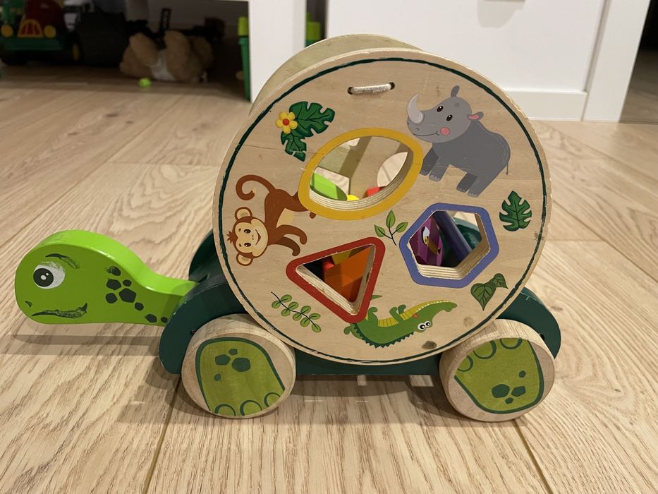 Drewniany sorter zolw