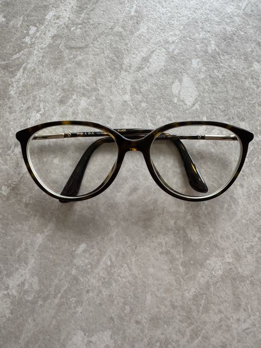 Okulary korekcyjne damskie Prada – szylkretowe oprawki, moc -4,75