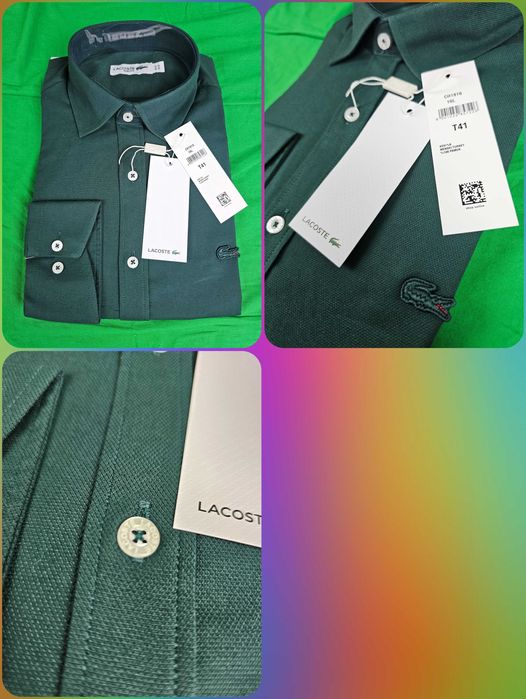 Koszula męska gładka gant koszule męskie lacoste slim fit