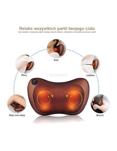 MARK1 Poduszka masująca masażer Shiatsu M02 (brązowa)