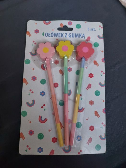 Ołówek z gumką 3 szt.