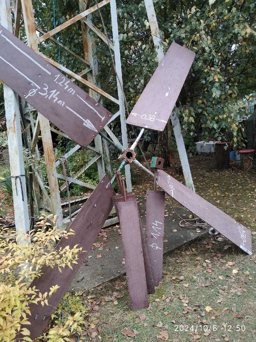 2x Śmigło wirnik turbina siłownia wiatrowa elektrownia