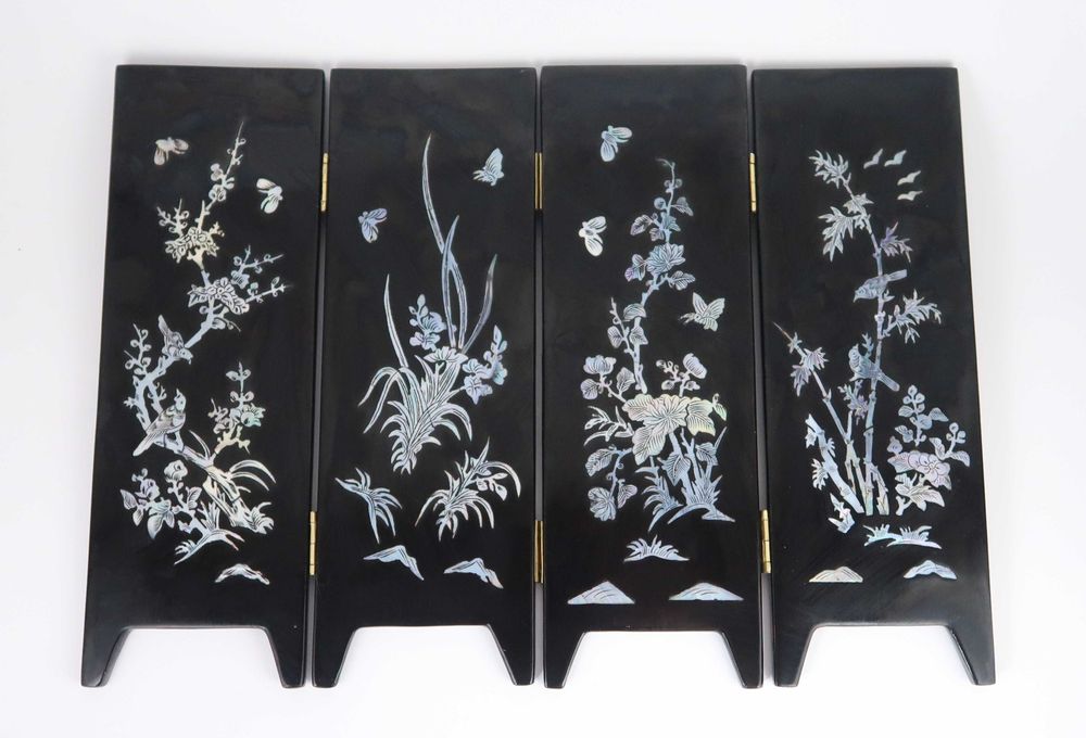 Biombo de mesa oriental lacado (Ref. 1)