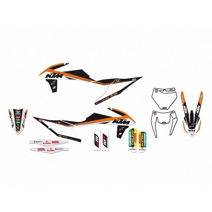 kit autocolantes blackbird replica tem trophy ktm exc / sx