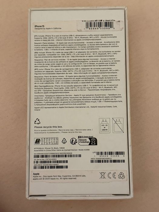 IPHONE 15 128 gigas