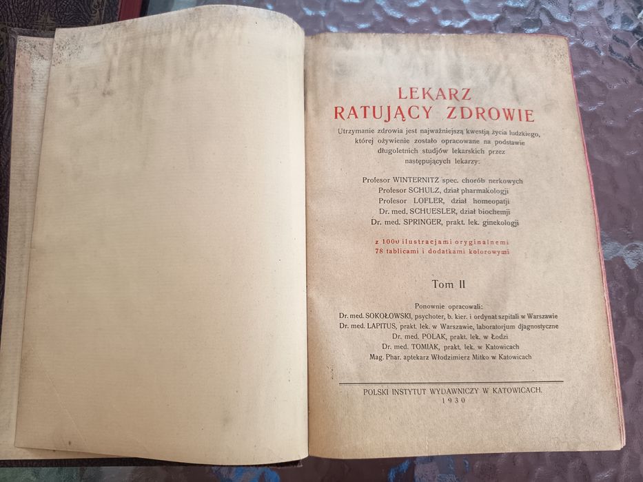 Lekarz ratujący zdrowie 1930 Katowice