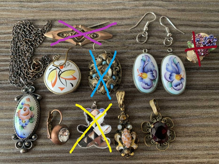 Украшение серебро кулон серьги медицинское золото финифть клевер