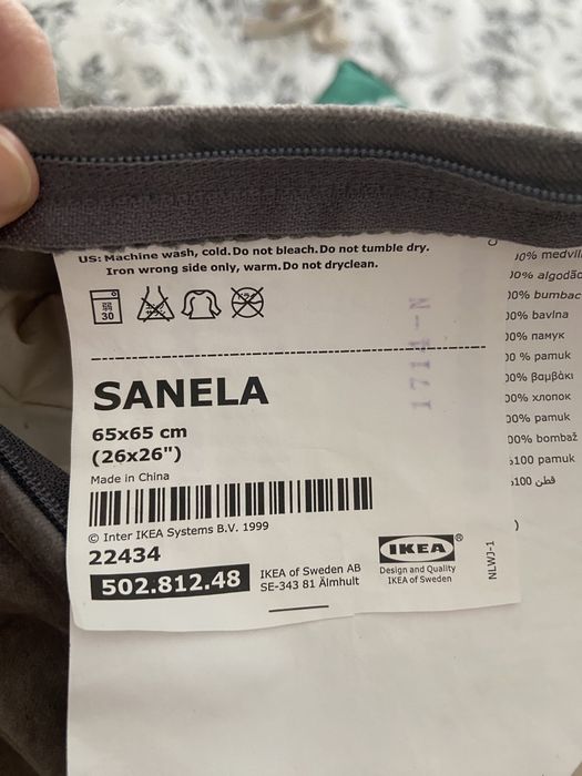 Conjunto 3 almofadas IKEA Sanela cinza escuro