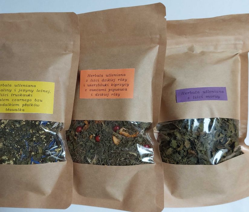 herbata utleniana dzika róża, truskawka, malina, jeżyna