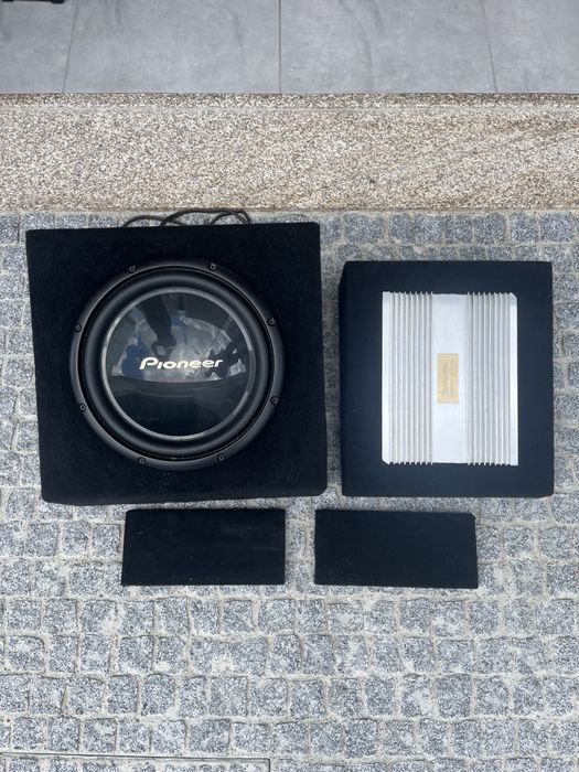 Subwoofer Pioneer e amplificador Audiobank