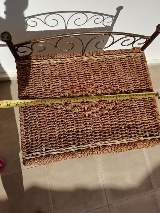 MESA CABECEIRA,quarto,sala, escritório,Peça em latão,corda e verga.