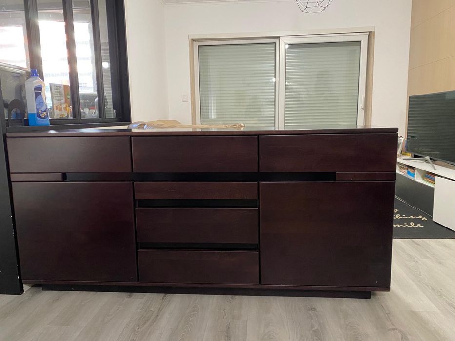 Mesa extensivel de madeira maciça