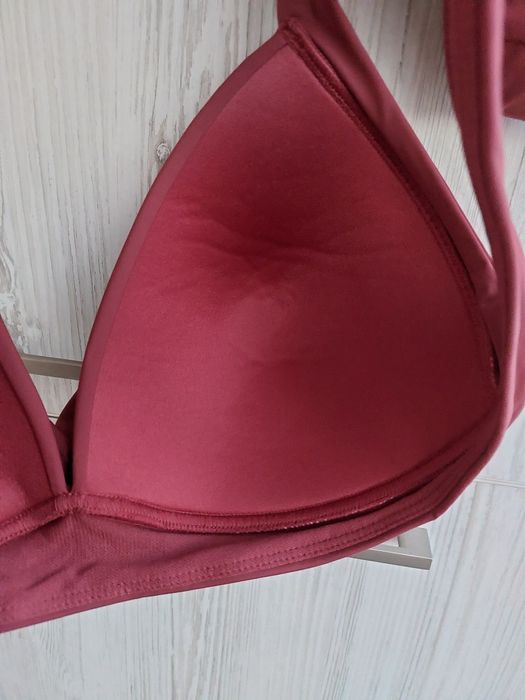 Брендовий роздільний бордовий купальник F&F розмір eur42