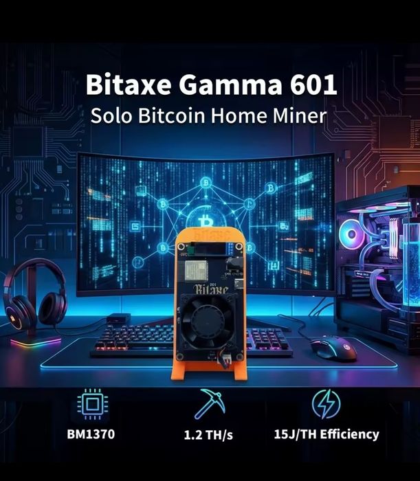STARMINER Smart, Біткоін майнер Bitaxe Gamma 601 Solo Miner 1.2Th/s 18-25W, УЦІНКА