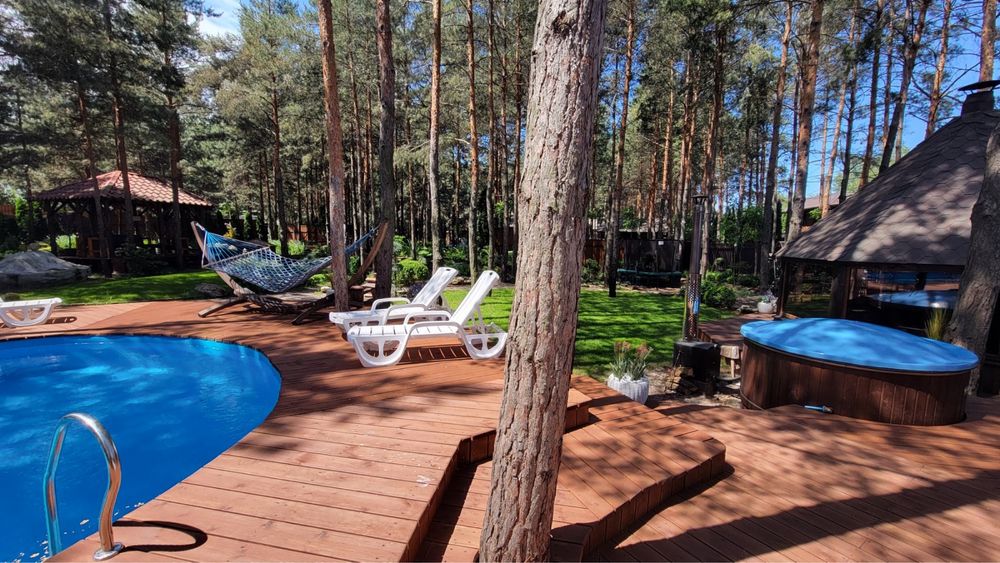 Оренда будинку подобово. Басейн. Чан  Лес  Баня  Сапы  Каякі