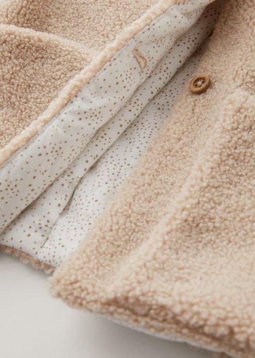 nowa KURTKA z kapturem ze sztucznego baranka, ZARA