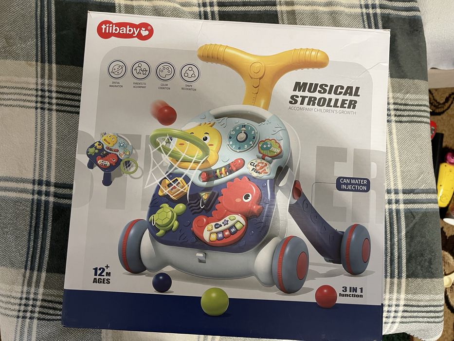 Каталка-ходунки Tiibaby ігровий центр 3 в 1 Перші кроки.Толокар сортер